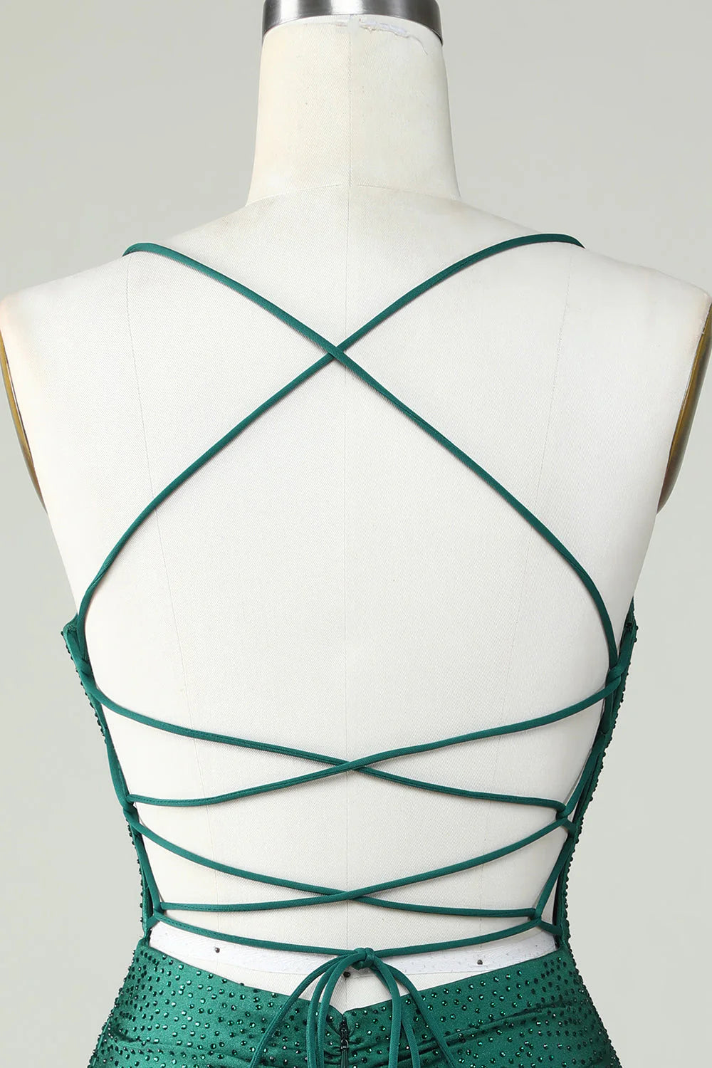 Beading Tight Glitter Dark Green Homecoming Dress