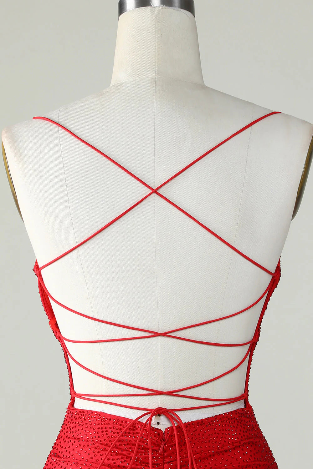 Beading Tight Glitter Red Homecoming Dress