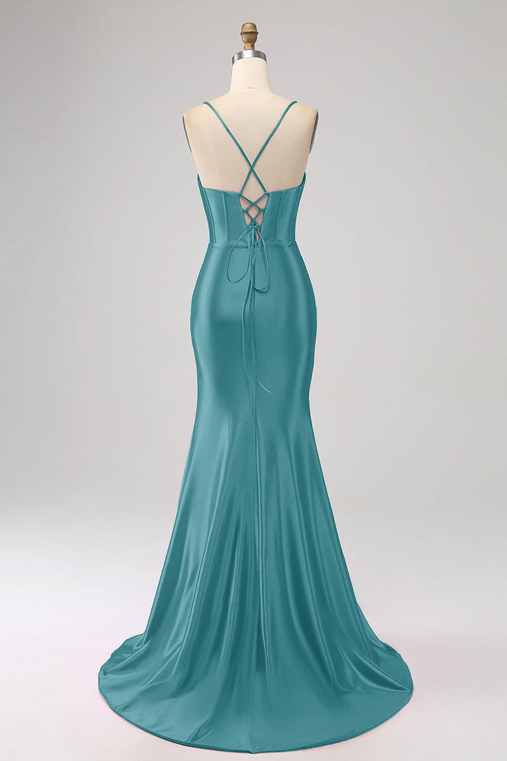 Stunning Mermaid Spaghetti Straps Long Prom Dress