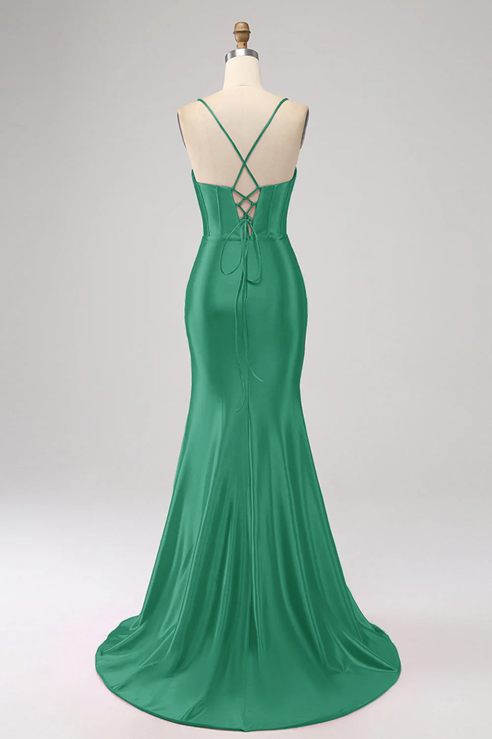 Stunning Mermaid Spaghetti Straps Long Prom Dress