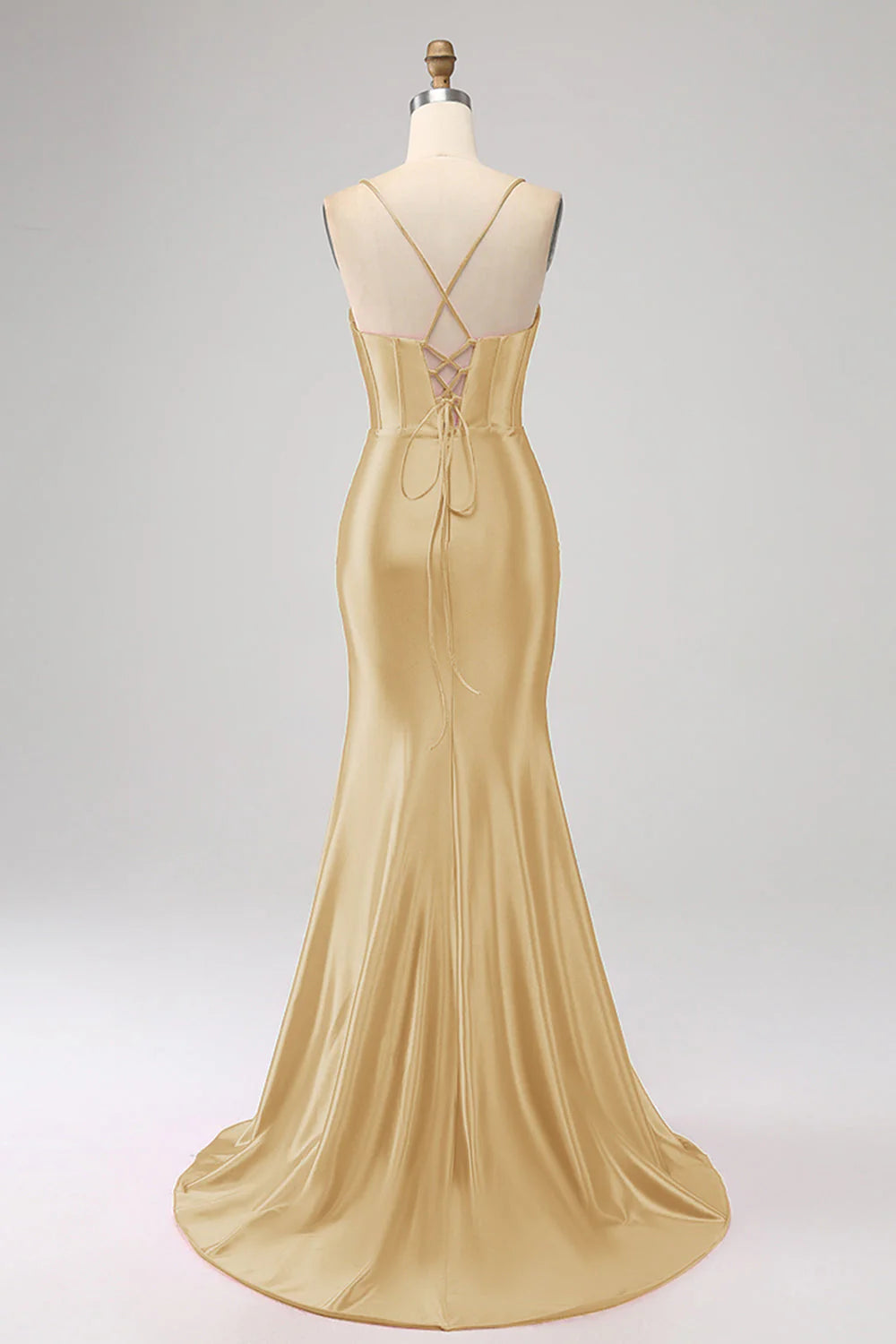 Stunning Mermaid Spaghetti Straps Long Prom Dress