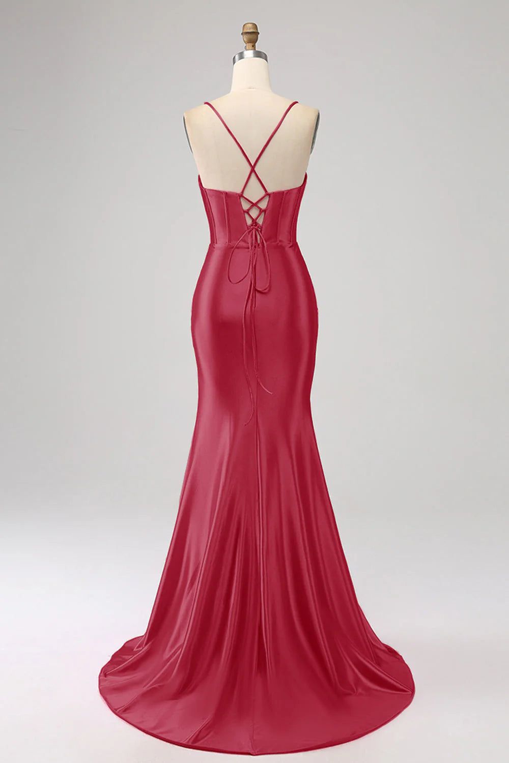 Stunning Mermaid Spaghetti Straps Long Prom Dress
