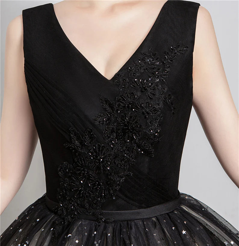 Beautiful Gradient Tulle V-neckline Ball Gown Prom Dress