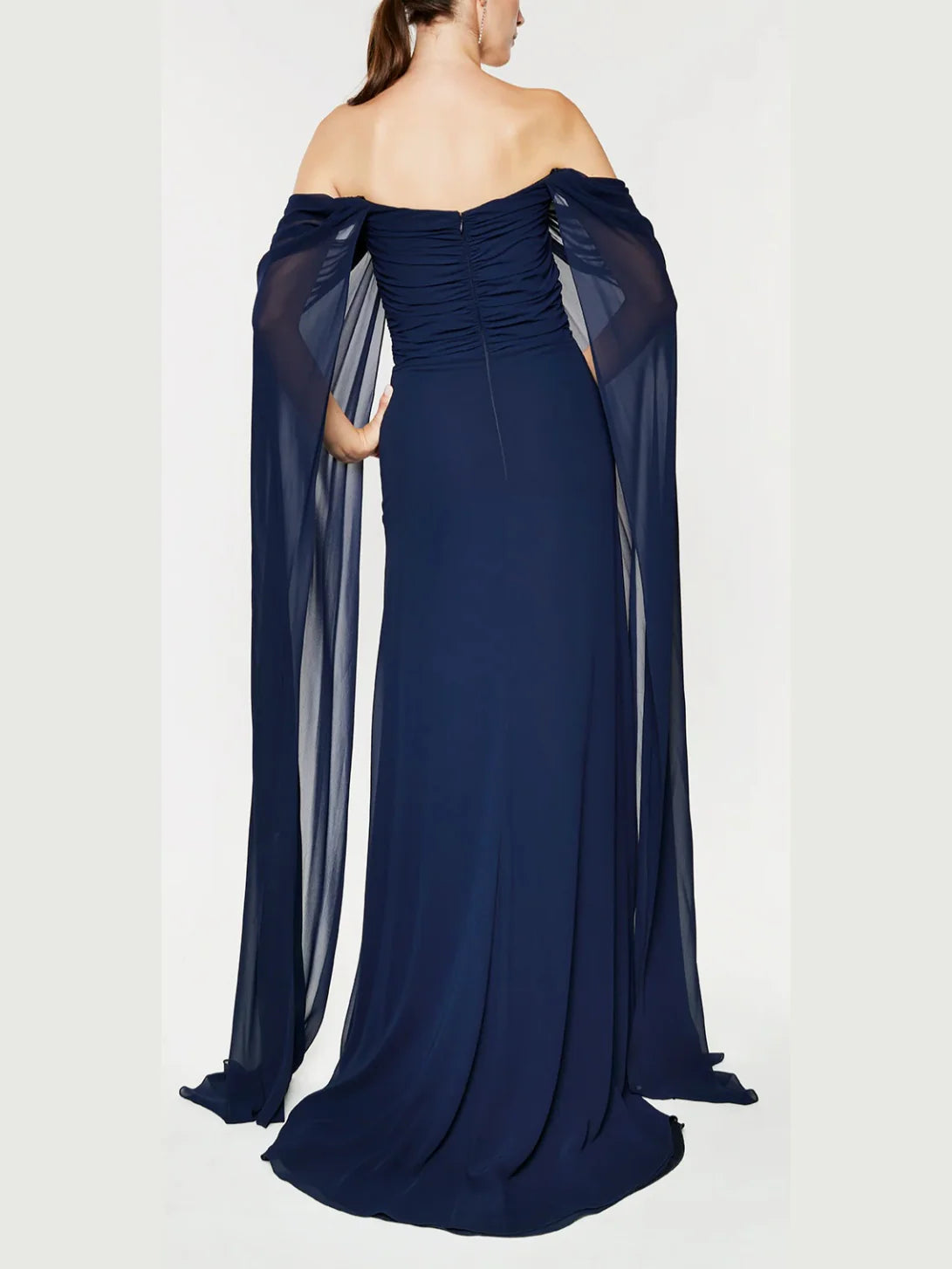 A-Line/Princess Strapless Sleeveless Floor-Length Evening Dress