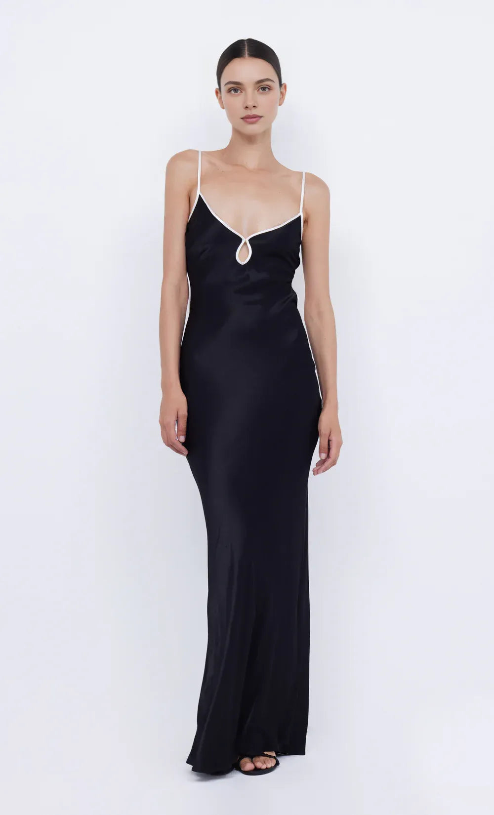 Xuewuba Dress Spaghetti Straps V Neck Sleeveless Evening Dress Prom Dress Sheath Open Back Maxi Dress