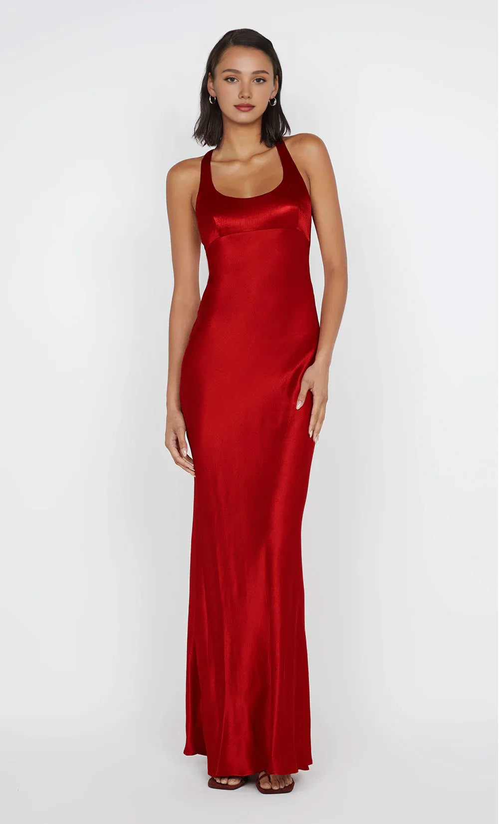 Xuewuba Dress Wide Straps Scoop Sleeveless Evening Dress Sea Spray Prom Dress Sheath Open Back Maxi Dress