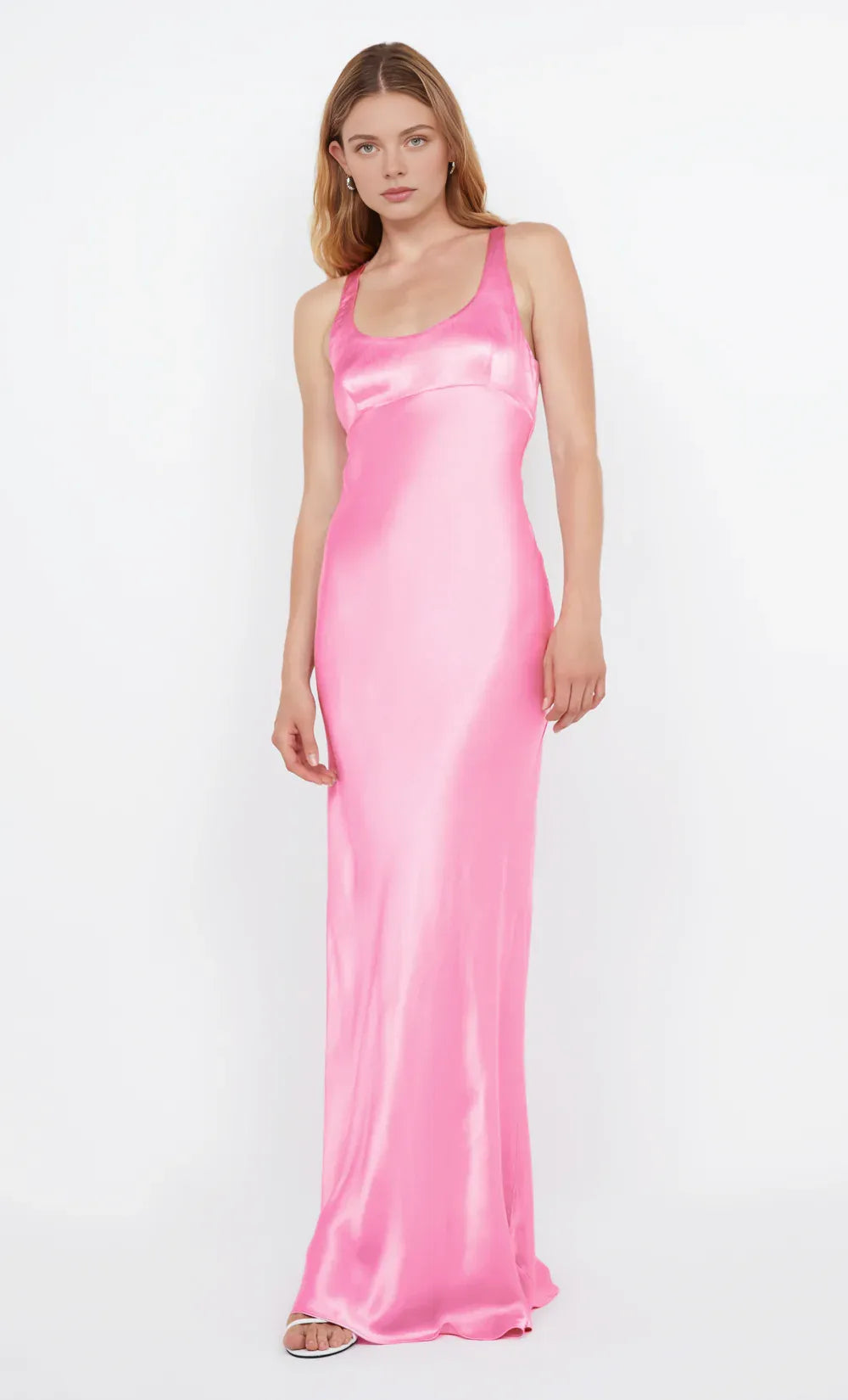 Xuewuba Dress Wide Straps Scoop Sleeveless Evening Dress Sea Spray Prom Dress Sheath Open Back Maxi Dress