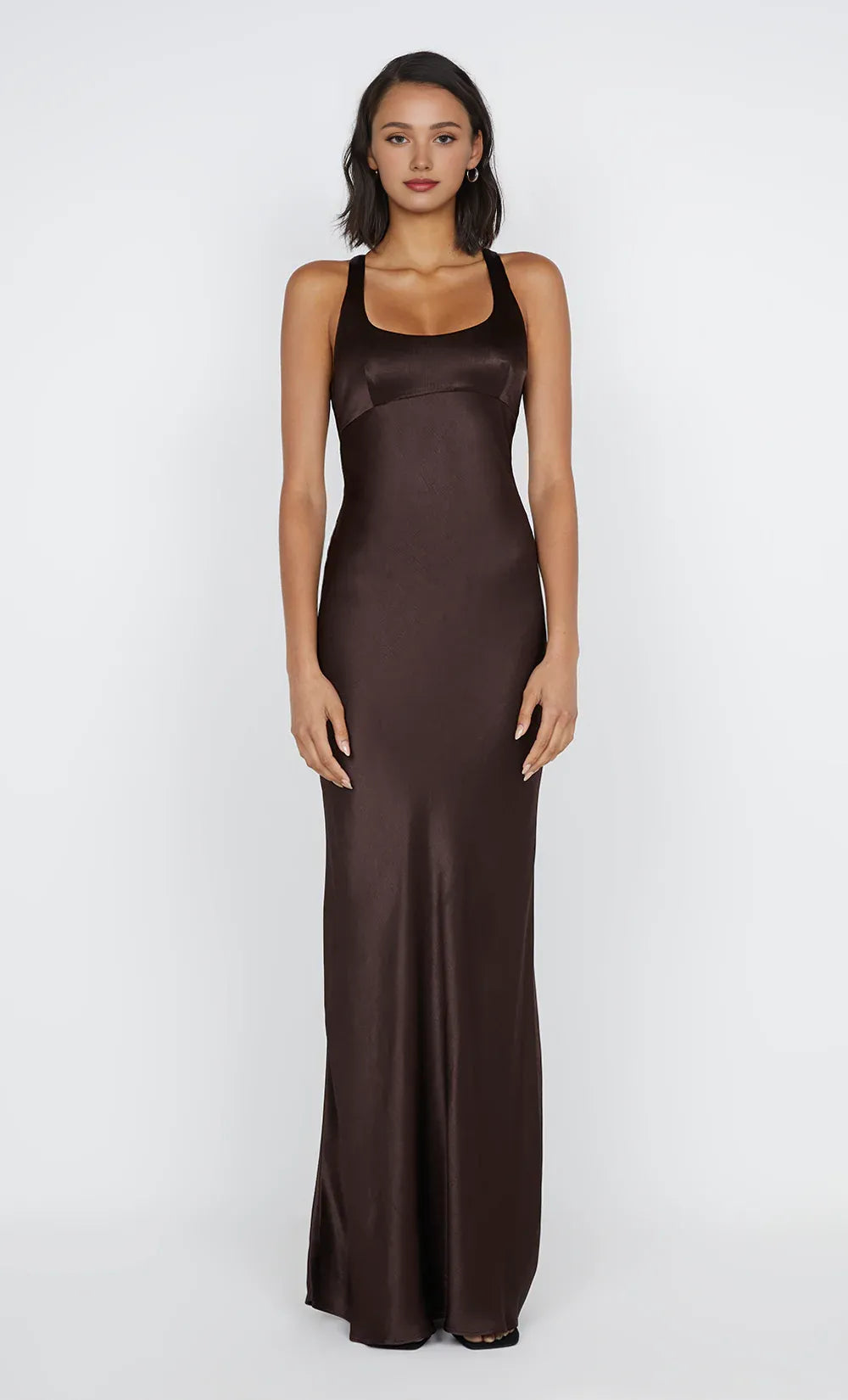 Xuewuba Dress Wide Straps Scoop Sleeveless Evening Dress Sea Spray Prom Dress Sheath Open Back Maxi Dress