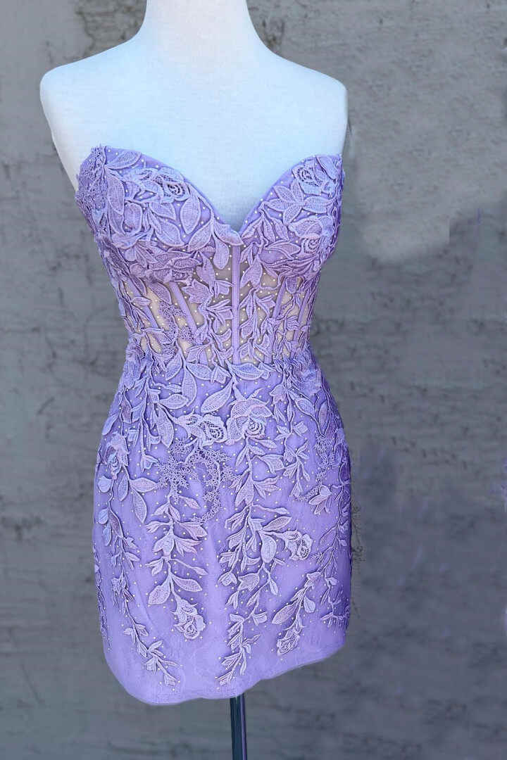 Classic Bodycon Sweetheart Sleeveless Backless Short-Mini Homecoming Dress
