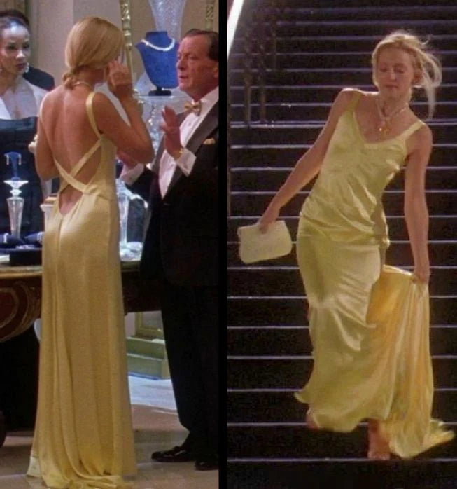 Xuewuba Dress Gorgeous Mermaid Spaghetti Straps Floor Length Yellow Evening Dress Backless Prom Dresses