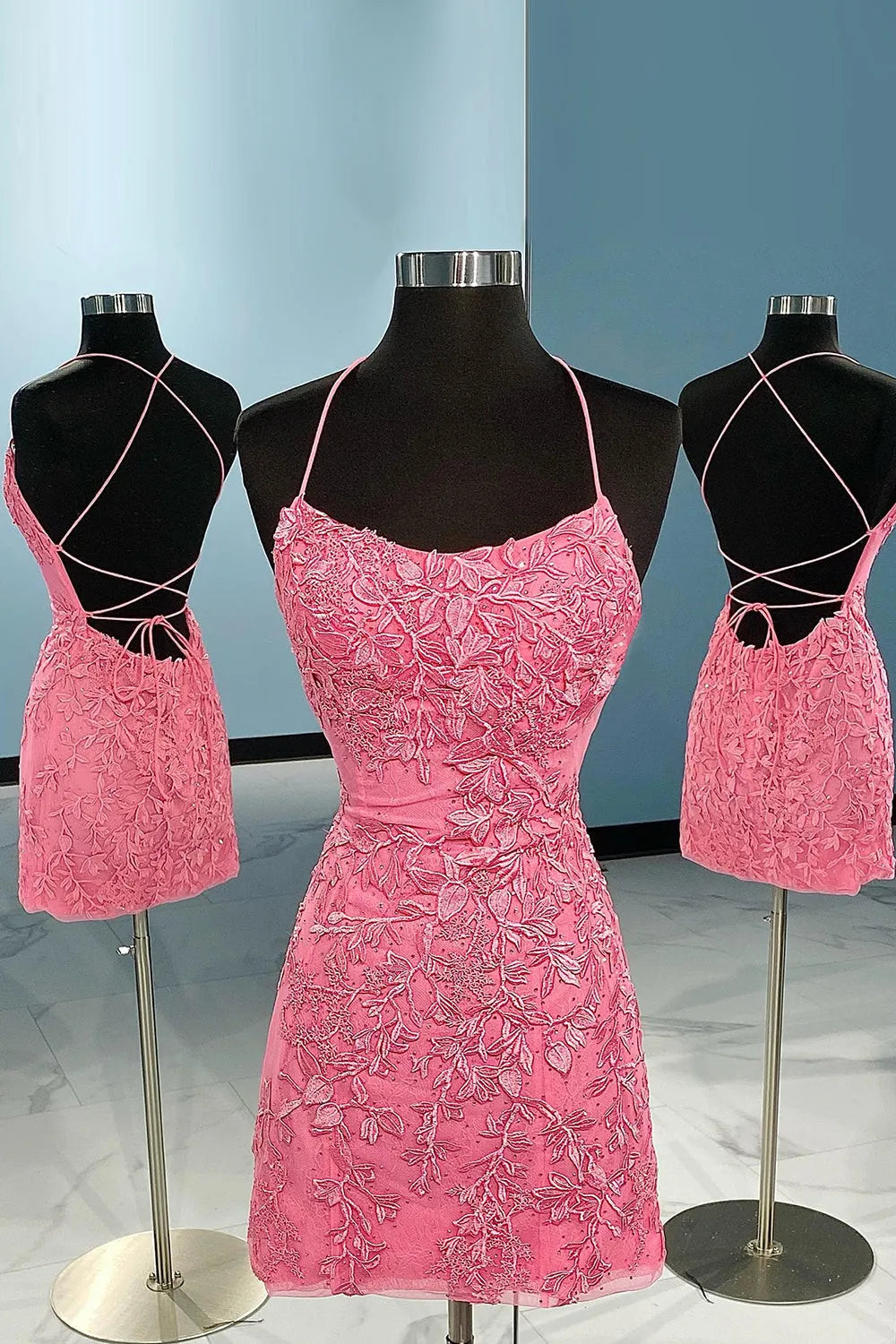 Xuewuba Formal Wear Dresses Spaghetti Straps Green Lace Tight Homecoming Dress Prom Dress In Store