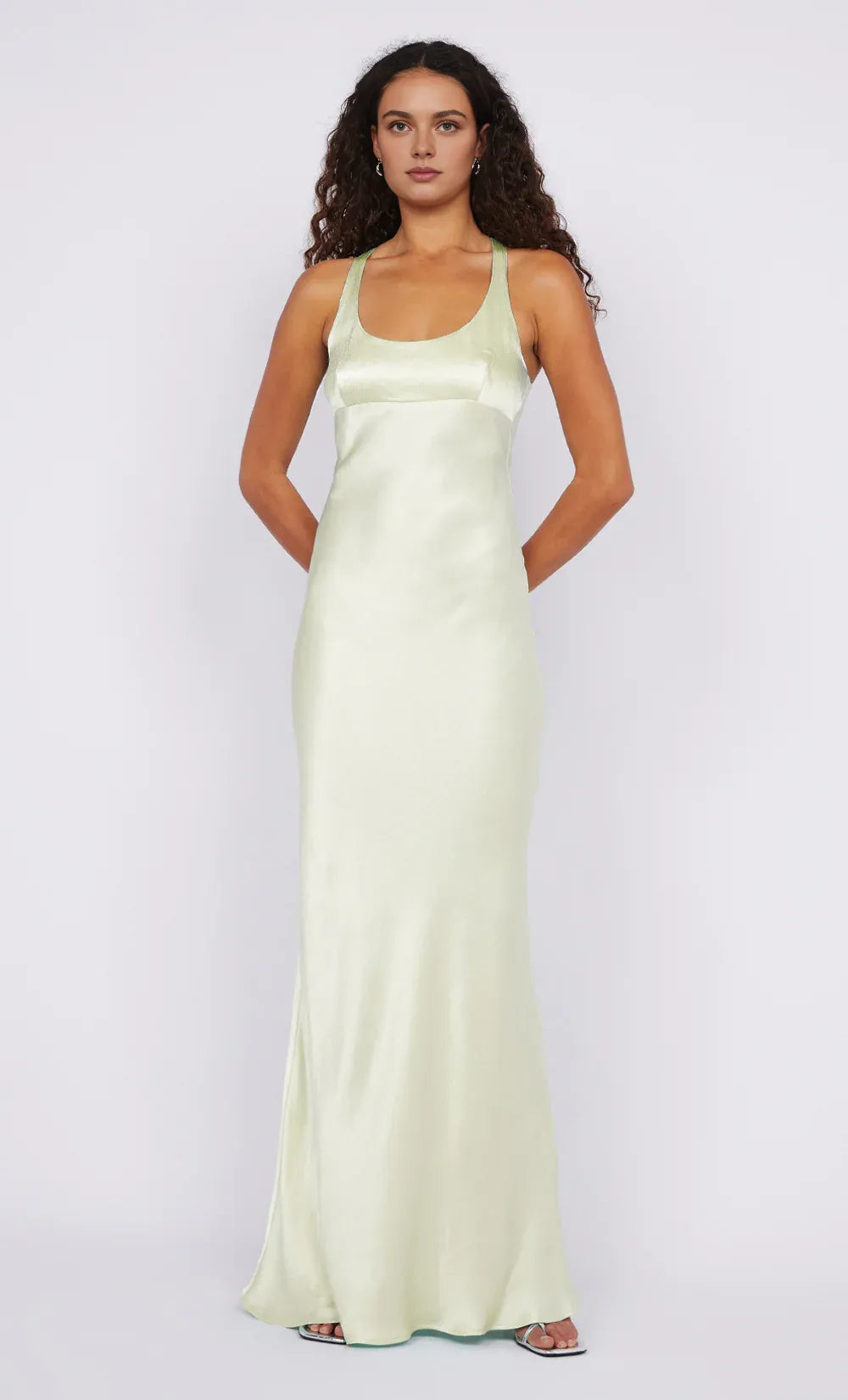 Xuewuba Dress Wide Straps Scoop Sleeveless Evening Dress Sea Spray Prom Dress Sheath Open Back Maxi Dress