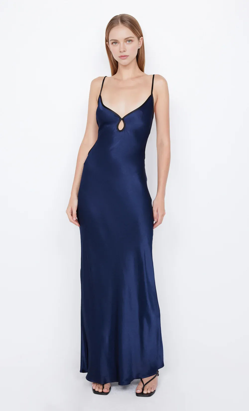 Xuewuba Dress Spaghetti Straps V Neck Sleeveless Evening Dress Prom Dress Sheath Open Back Maxi Dress