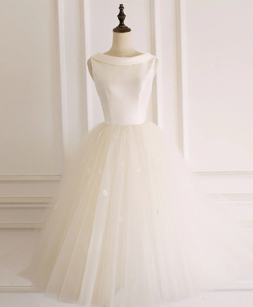 Off-the-Shoulder Tulle Short Backless Homecoming Dress 