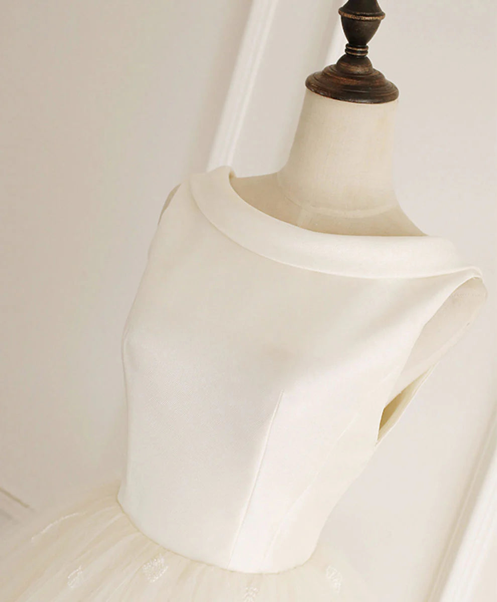 Off-the-Shoulder Tulle Short Backless Homecoming Dress 