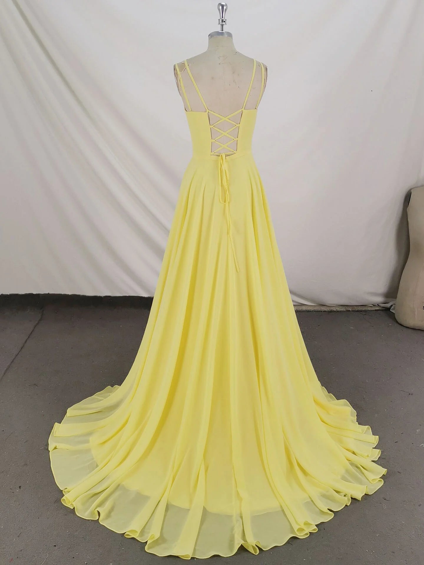 Simple Backless Chiffon Long Homecoming Dresses/Prom Dress