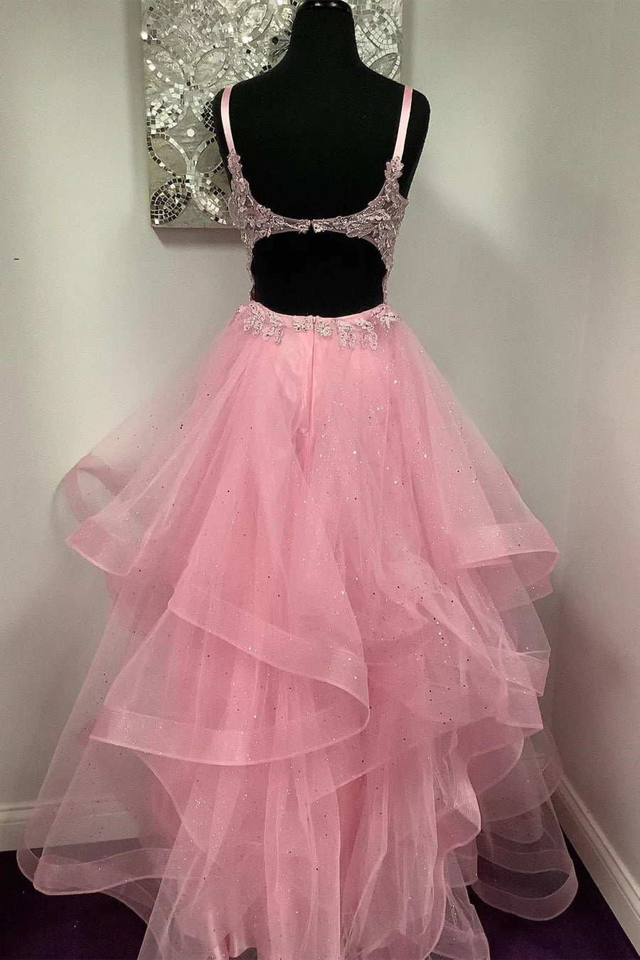 A-line Multilayered Prom Dress