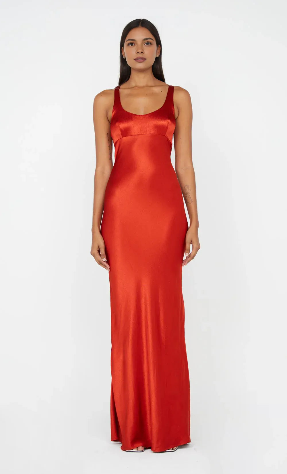 Xuewuba Dress Wide Straps Scoop Sleeveless Evening Dress Sea Spray Prom Dress Sheath Open Back Maxi Dress
