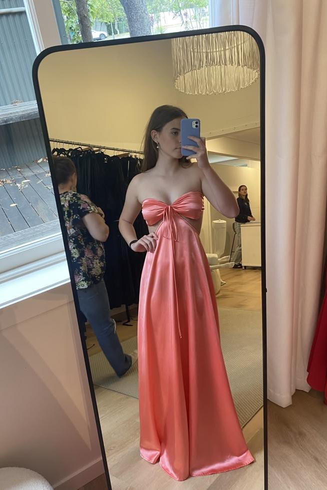 Sexy Pink Sweetheart Cutouts Long Party Prom Dress/Formal Wear Dresses
