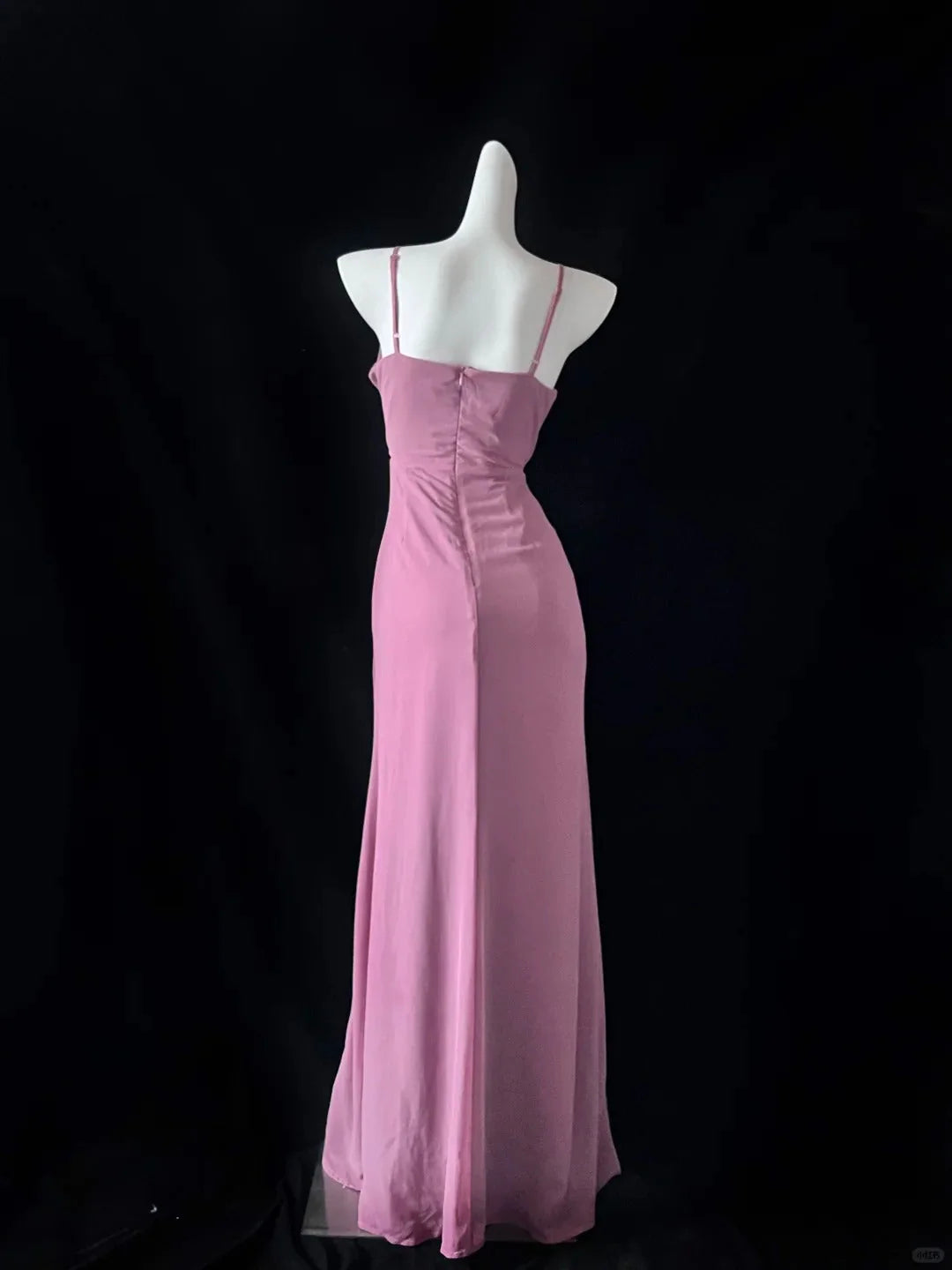 Unique A-Line Spaghetti Straps Sleeveless Chiffon Floor-Length Prom Dress
