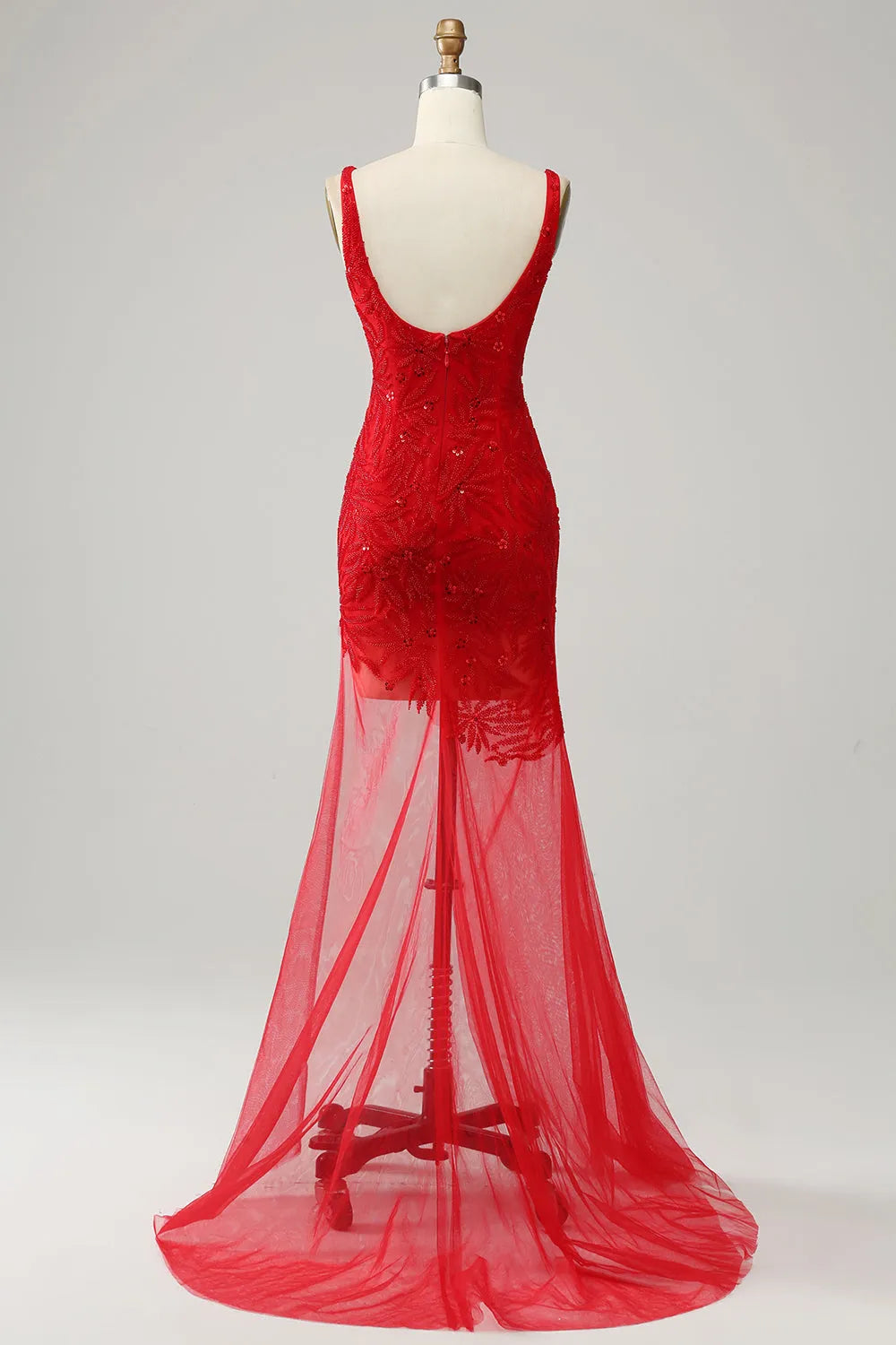 Xuewuba Formal Wear Dresses Asymmetrical High Low V Neck Red Plus Size Prom Dress with Embroidery Prom Dresses Stores