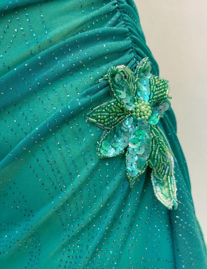 Vintage A Line Spaghetti Strap Sleeveless Open Back Floor-Length Prom Dresses