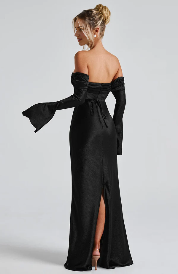Women's Dresses Long Dress Off Shoulder Long Dress Plus Size Elegant Off-Shoulder Long Sleeve Split Dress Prom Dress