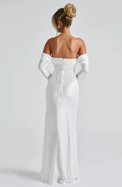 Women's Dresses Long Dress Off Shoulder Long Dress Plus Size Elegant Off-Shoulder Long Sleeve Split Dress Prom Dress