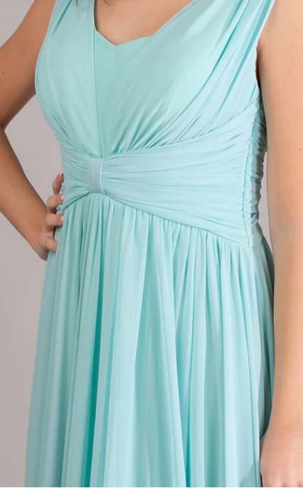 Xuewuba Dress Modern Sleeveless Floor-length Train A Line Chiffon Zipper Evening Dress with Ruching Prom Dress Formal Wear Dresses
