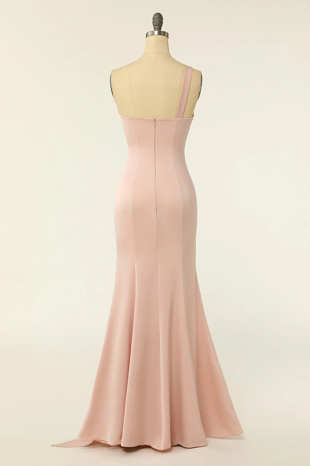 Mermaid One Shoulder Long Bridesmaid Dress With Ruffles