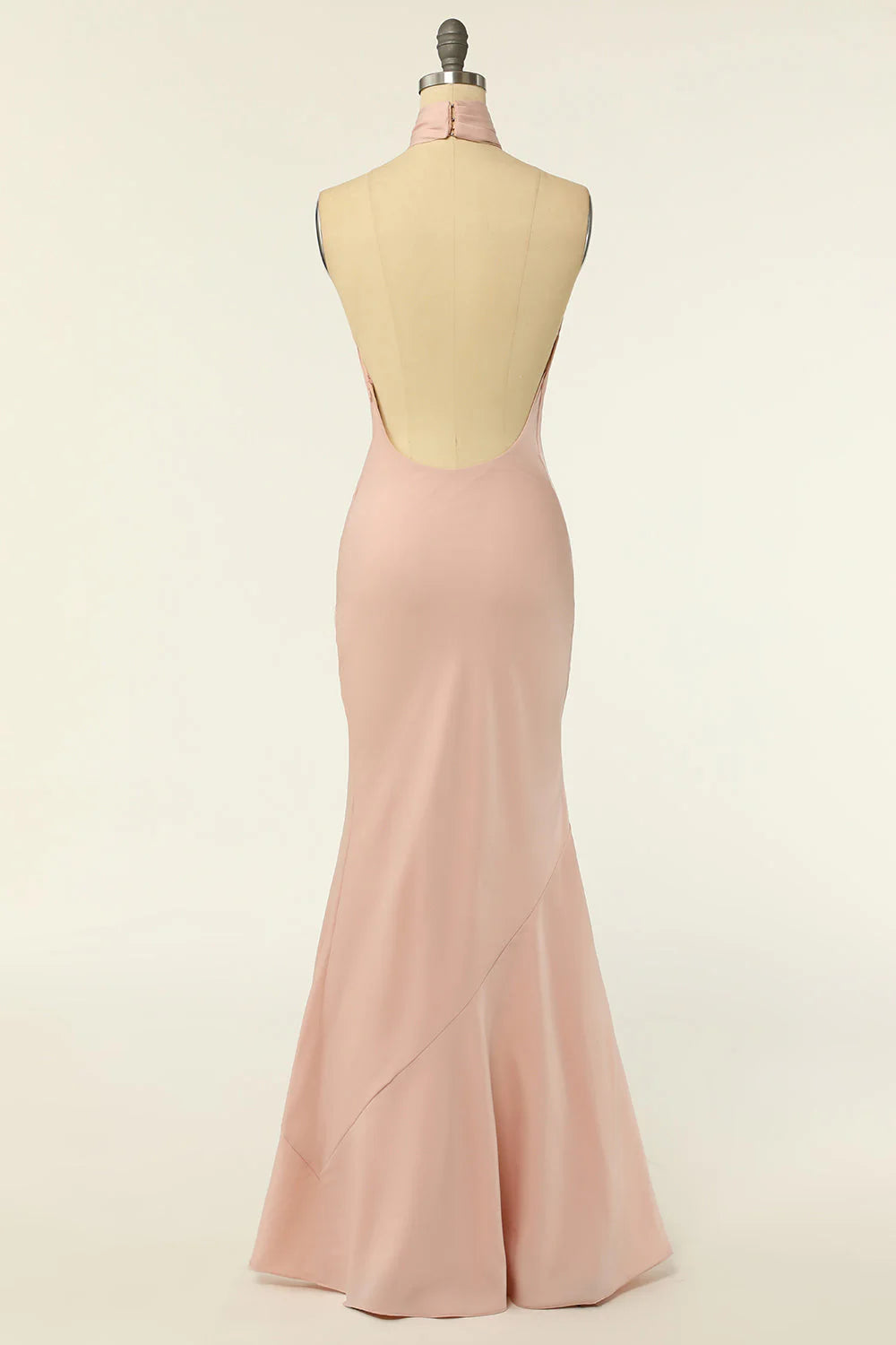 Mermaid Halter Long Bridesmaid Dress With Backless