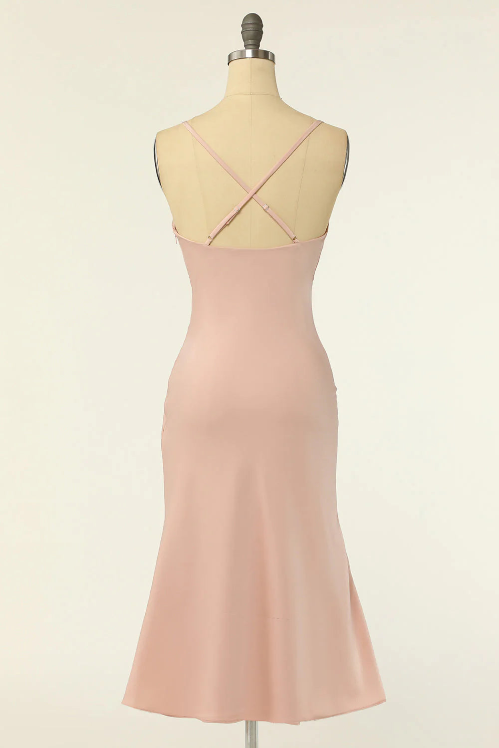 Sheath Spaghetti Straps Bridesmaid Dress