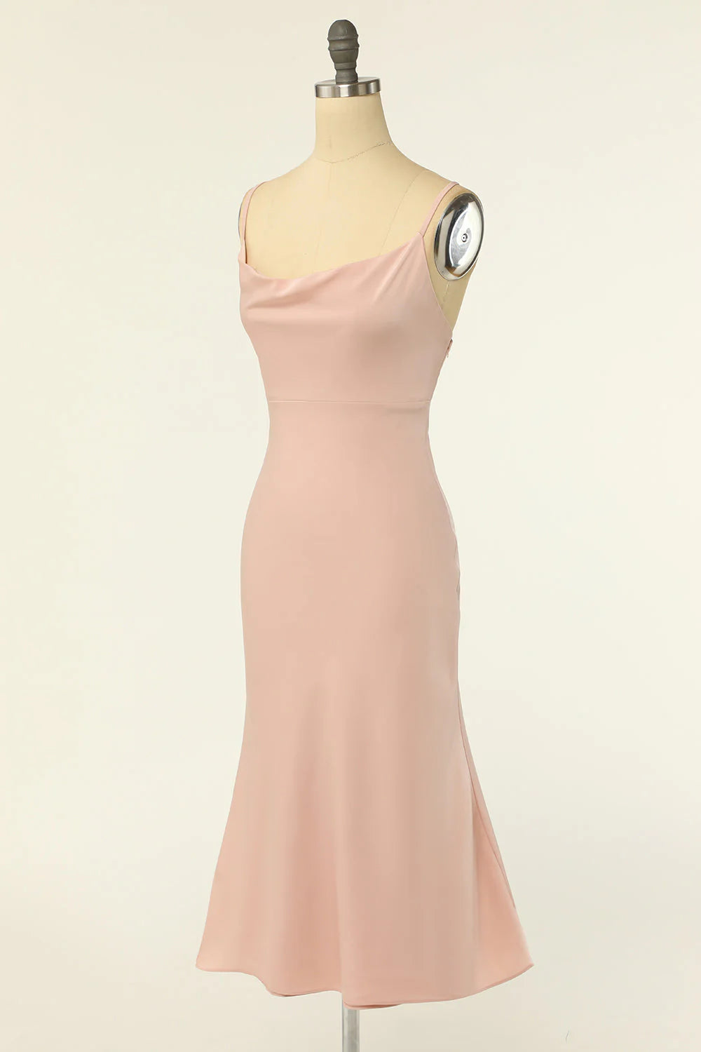 Sheath Spaghetti Straps Bridesmaid Dress
