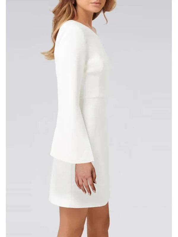 Sheath One Shoulder Long Sleeve Cocktail Dresses
