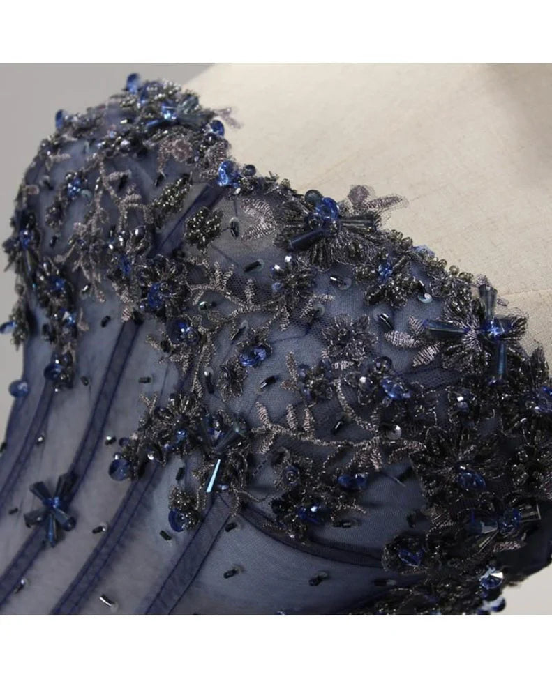 Xuewuba Dress Ball Gown Strapless Short Tulle Homecoming Dress With Beading