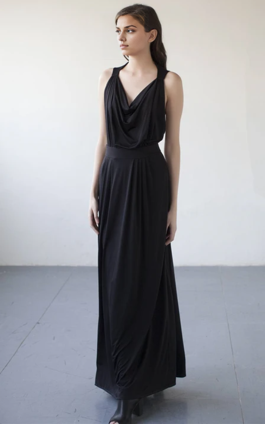 Xuewuba Dress Beautiful A Line Sleeveless Simple Floor-length V-neck Prom Dress Formal Wear Dresses