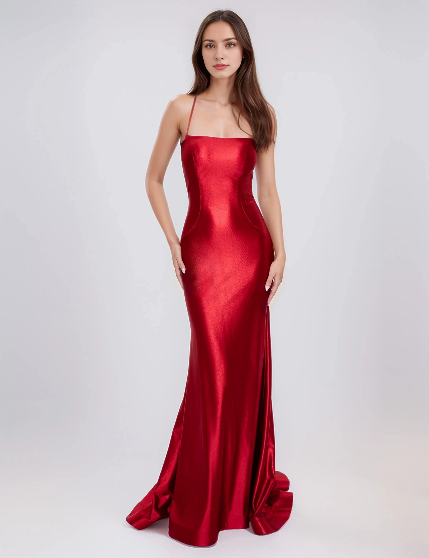 Xuewuba Dress Burgundy Spaghetti Straps Open Back Prom Dress Sleeveless Mermaid Sheath Off Shoulder Sexy Prom Dress With Train