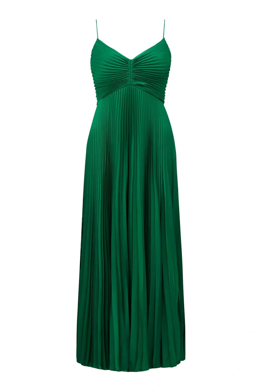 Xuewuba Dress Chic A Line Halter Neck Green Long Prom Dress with Keyhole Evening Dress