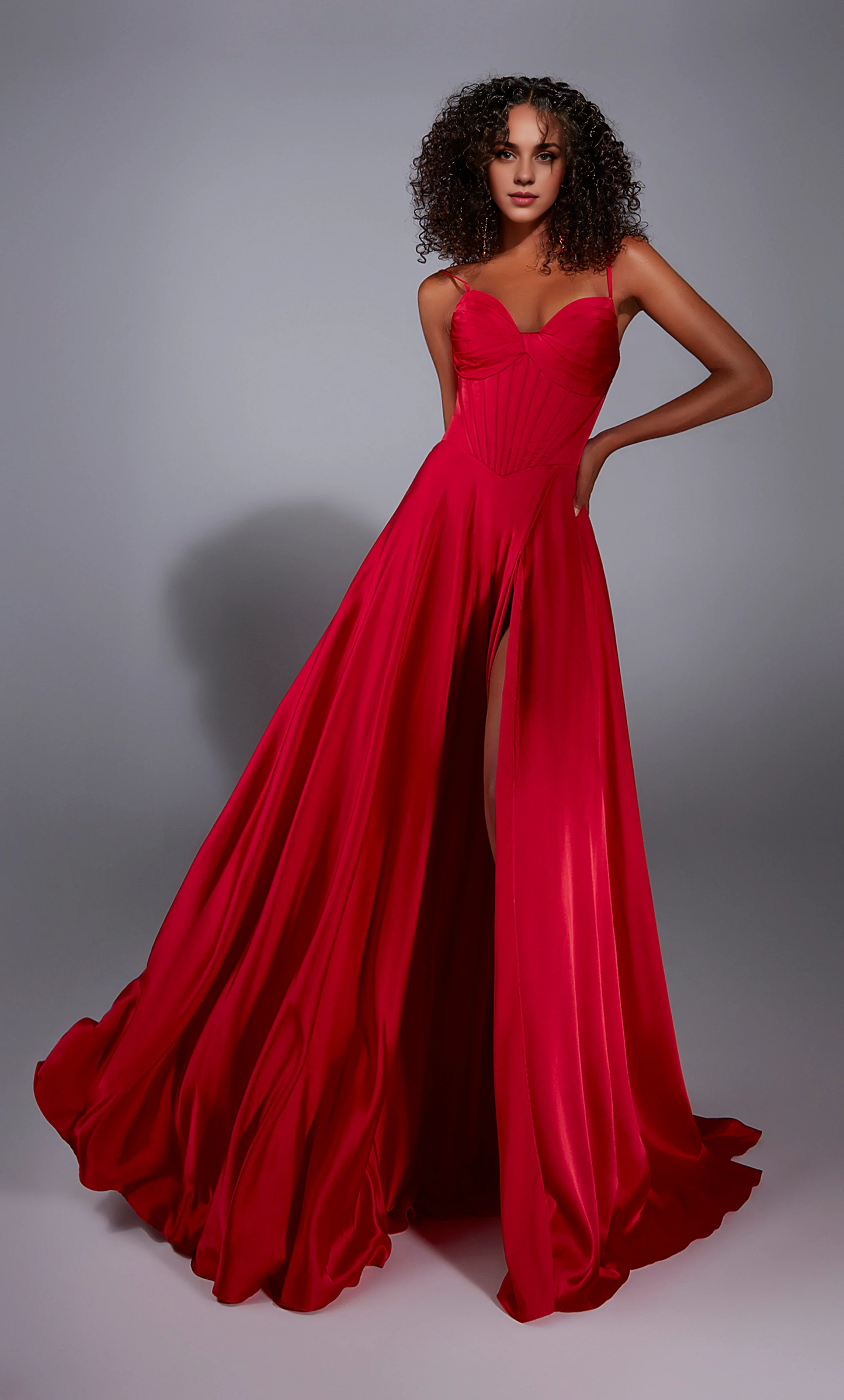 Xuewuba Dress Long Sweetheart Neckline Corset Flowy Formal Dresses With Slit Prom Dress Formal Wear Dresses