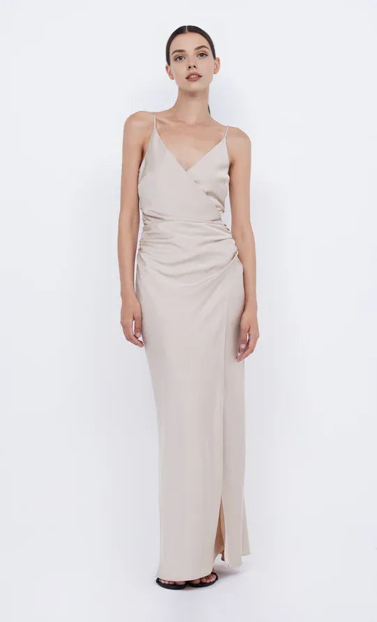 Xuewuba Dress Sexy V Back V Neck Sleeveless Evening Dress Sage Prom Dress Sheath Side Slit Maxi Dress
