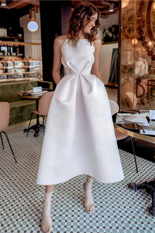 Xuewuba Dress Spaghetti Straps Fascinating Short A-line Backless Prom Dress