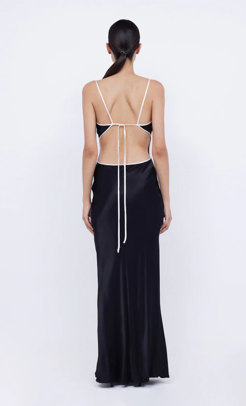 Xuewuba Dress Spaghetti Straps V Neck Sleeveless Evening Dress Prom Dress Sheath Open Back Maxi Dress