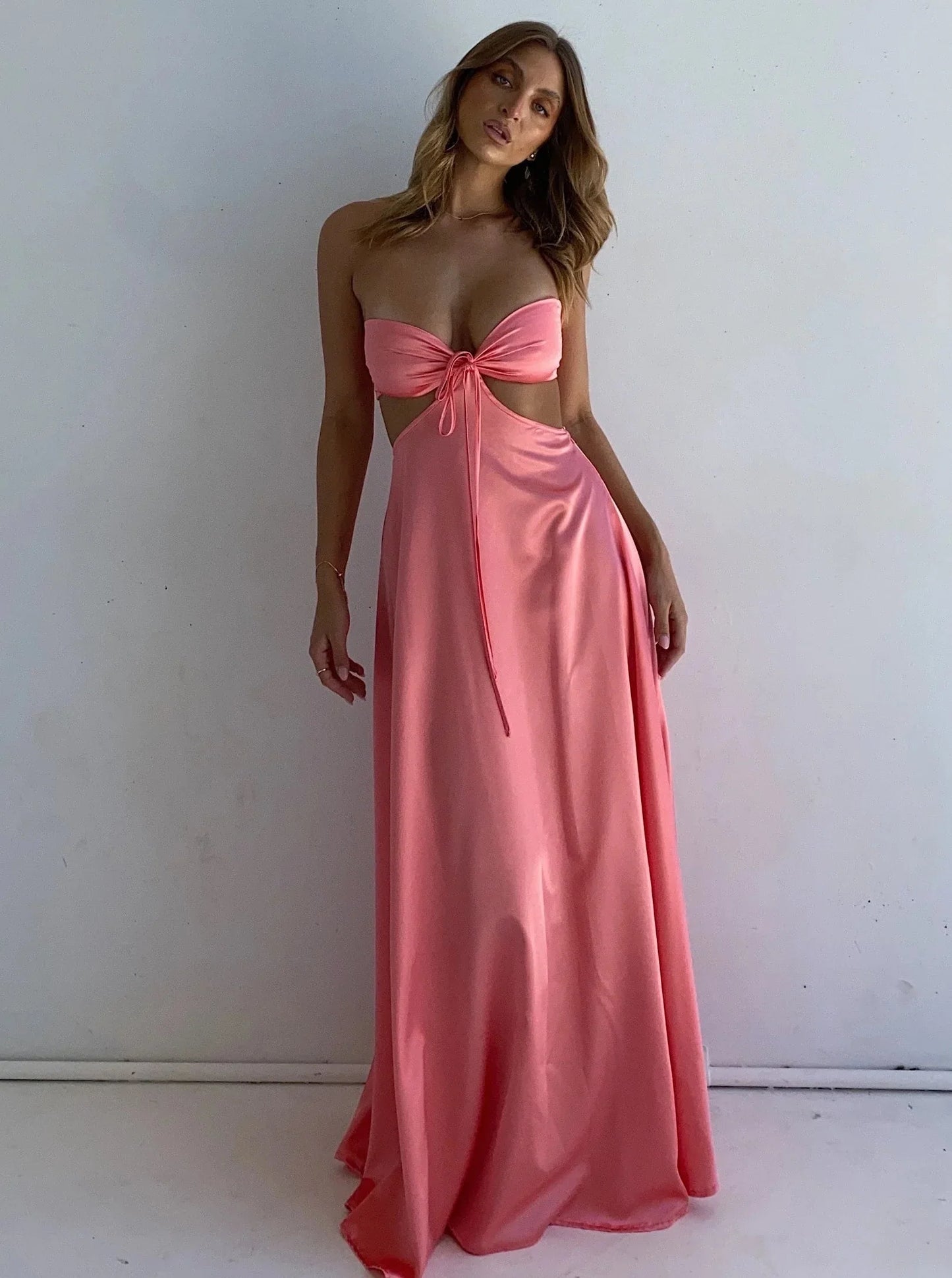 Xuewuba Dress Strapless A-line Wedding Guest Dresses Sexy Newest Long Prom Dresses Fashion Bridesmaid Dresses