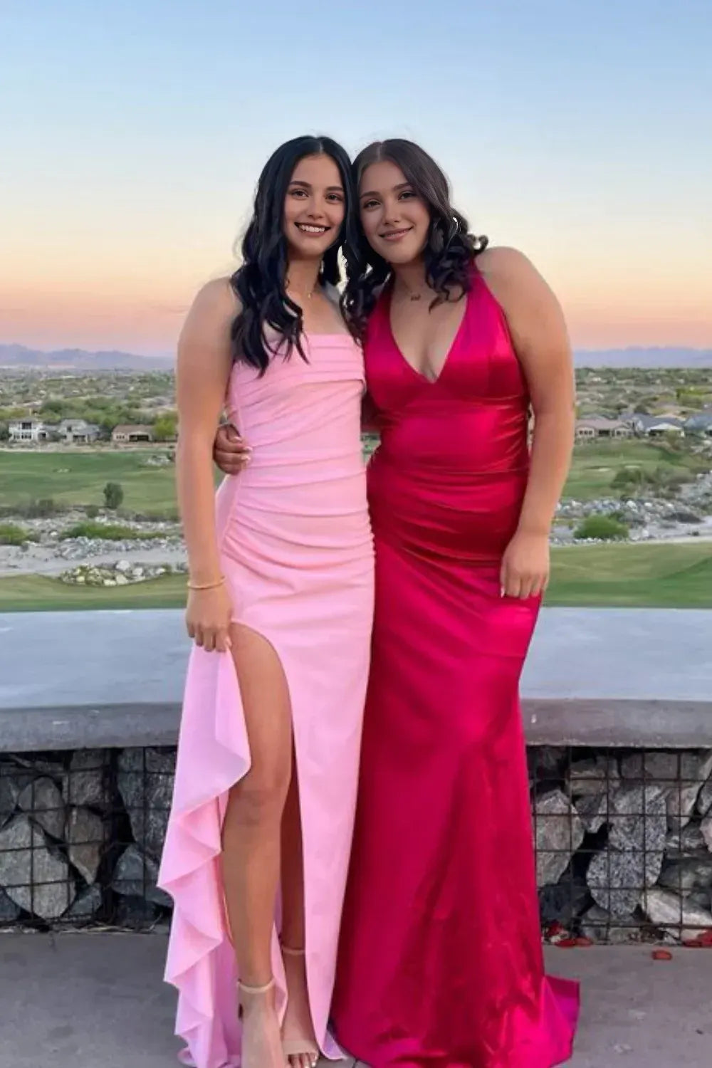 Xuewuba Dress Strapless Yellow Ruched Long Dress with Slit Prom Dress
