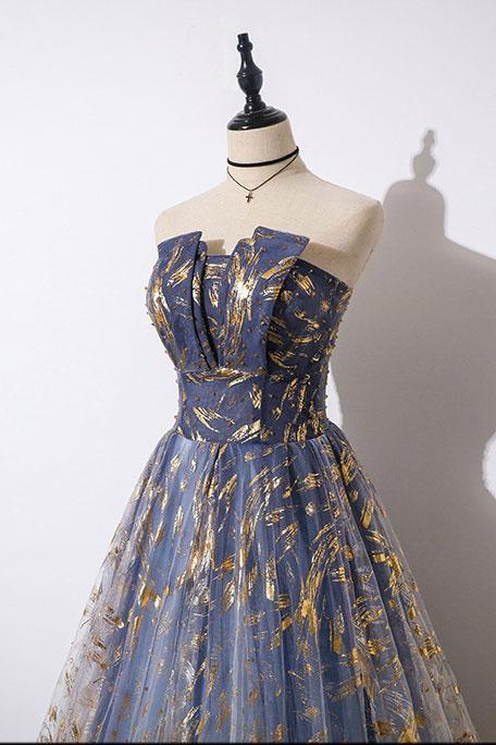 Xuewuba Dress Unique A Line Strapless Ombre Long Prom Dress Stunning Party Dresses