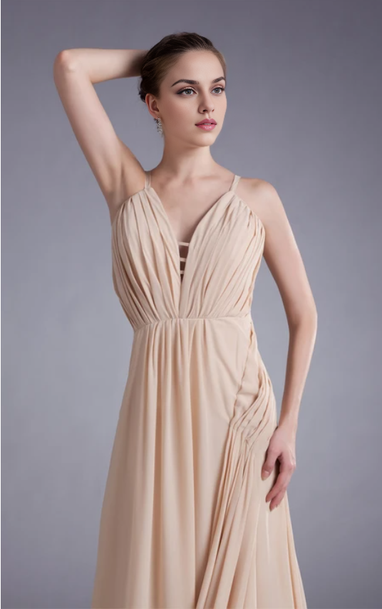 Xuewuba Dress Unique Sleeveless a Line Strapped Chiffon Satin Special Occasion Dresses Prom Dress Formal Wear Dresses