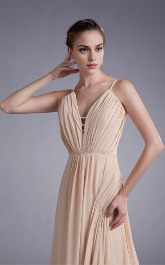 Xuewuba Dress Unique Sleeveless a Line Strapped Chiffon Satin Special Occasion Dresses Prom Dress Formal Wear Dresses