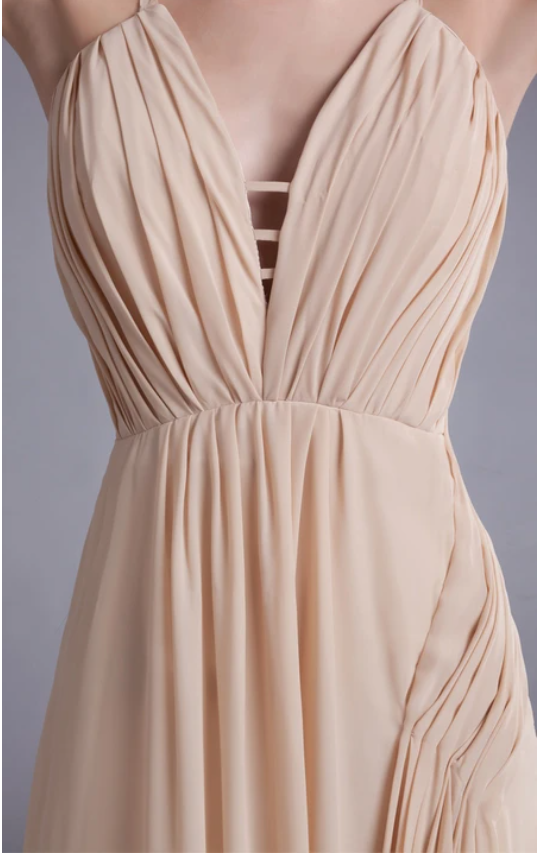 Xuewuba Dress Unique Sleeveless a Line Strapped Chiffon Satin Special Occasion Dresses Prom Dress Formal Wear Dresses