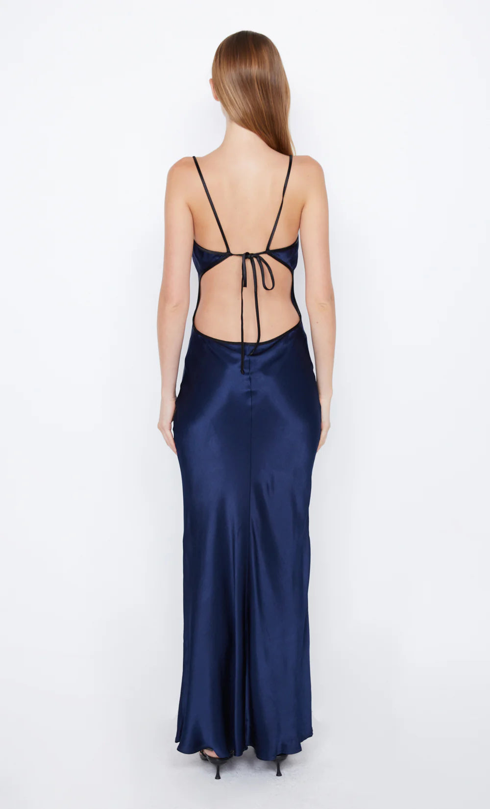 Xuewuba Dress Spaghetti Straps V Neck Sleeveless Evening Dress Prom Dress Sheath Open Back Maxi Dress