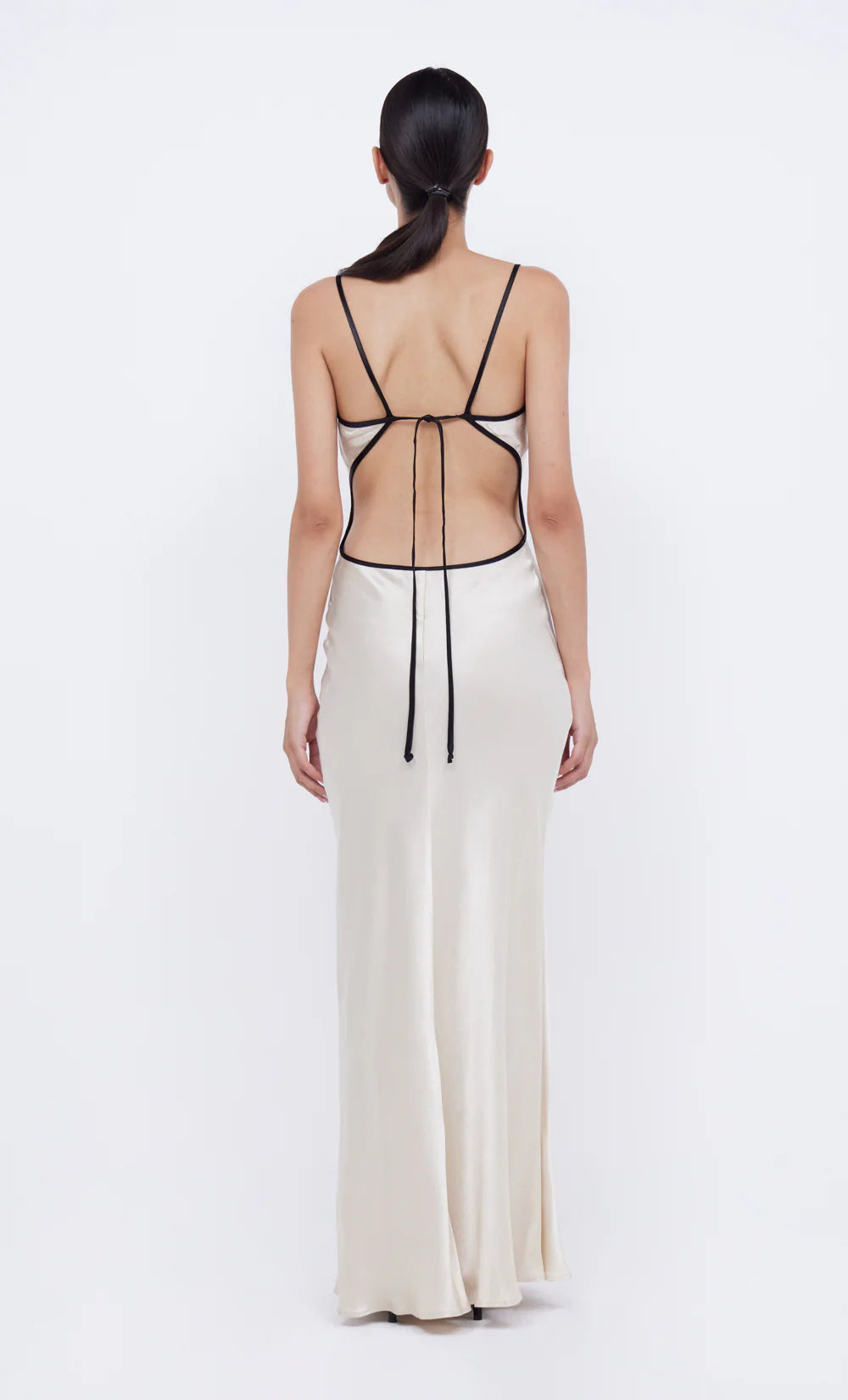 Xuewuba Dress Spaghetti Straps V Neck Sleeveless Evening Dress Prom Dress Sheath Open Back Maxi Dress